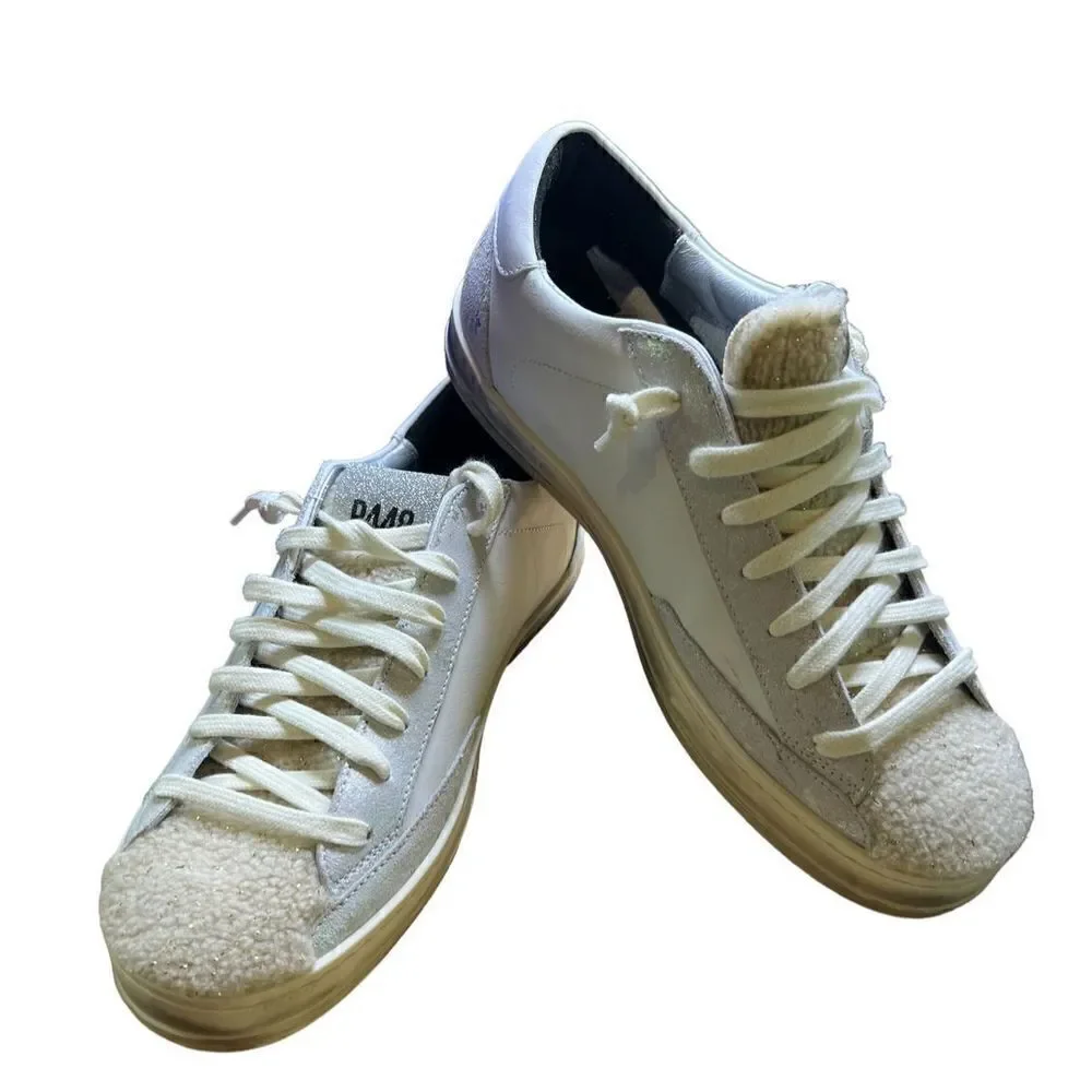 P448 Made in Italy John M Leather Sneaker NIB Size 39